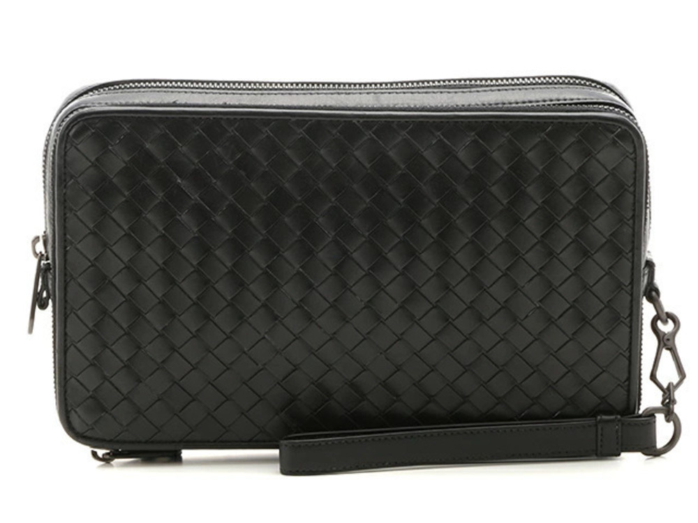 BOTTEGA VENETA bag Shoulder Intrecciato black calfskin